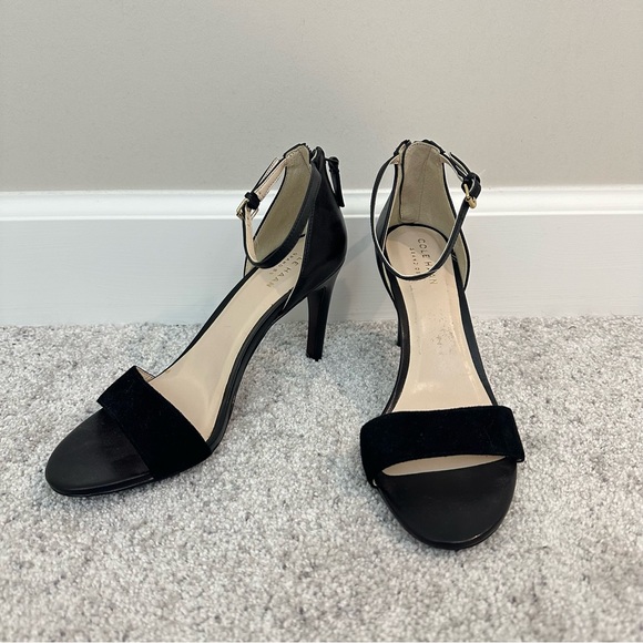 NWOB Cole Haan Grand OS Black Ankle Strap Heels - Picture 1 of 8